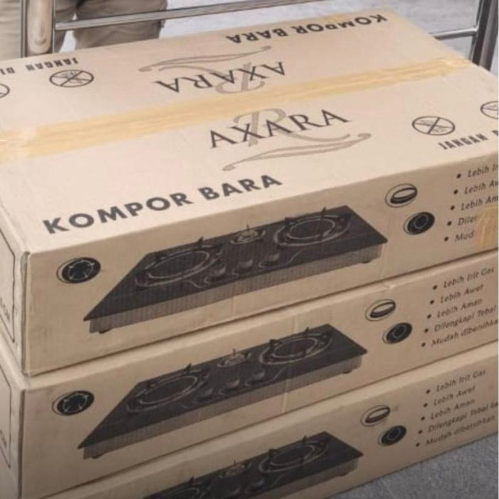 AXARA Kompor Gas Infra Red / Kompor Bara 3 Tungku / Kompor Tanam  / Kompor Kaca (Merk. AXARA)