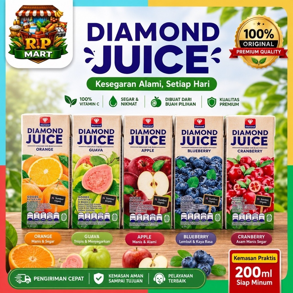 Diamond Juice 200ml | Jus Kemasan 200ml Diamond All Varian