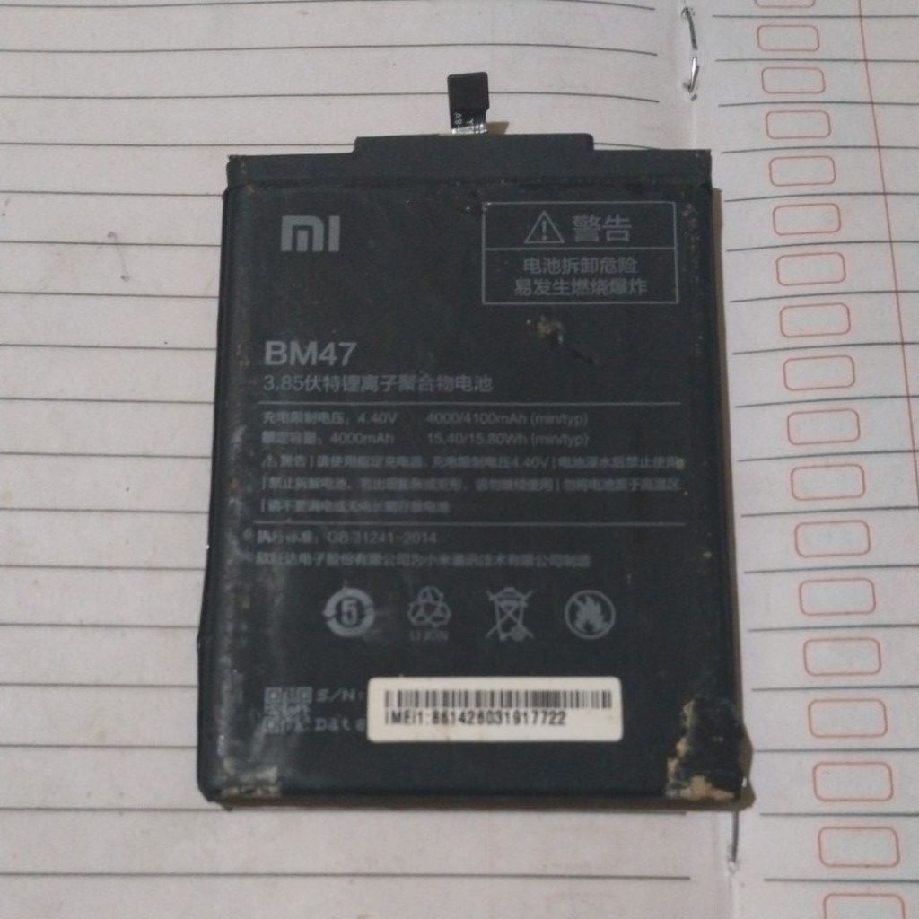baterai redmi 4x