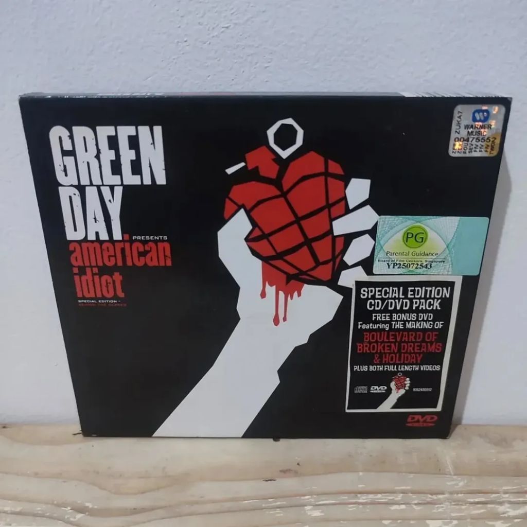 CD DVD GREEN DAY - American Idiot (Special Edition, Import, Lengkap Selongsong)