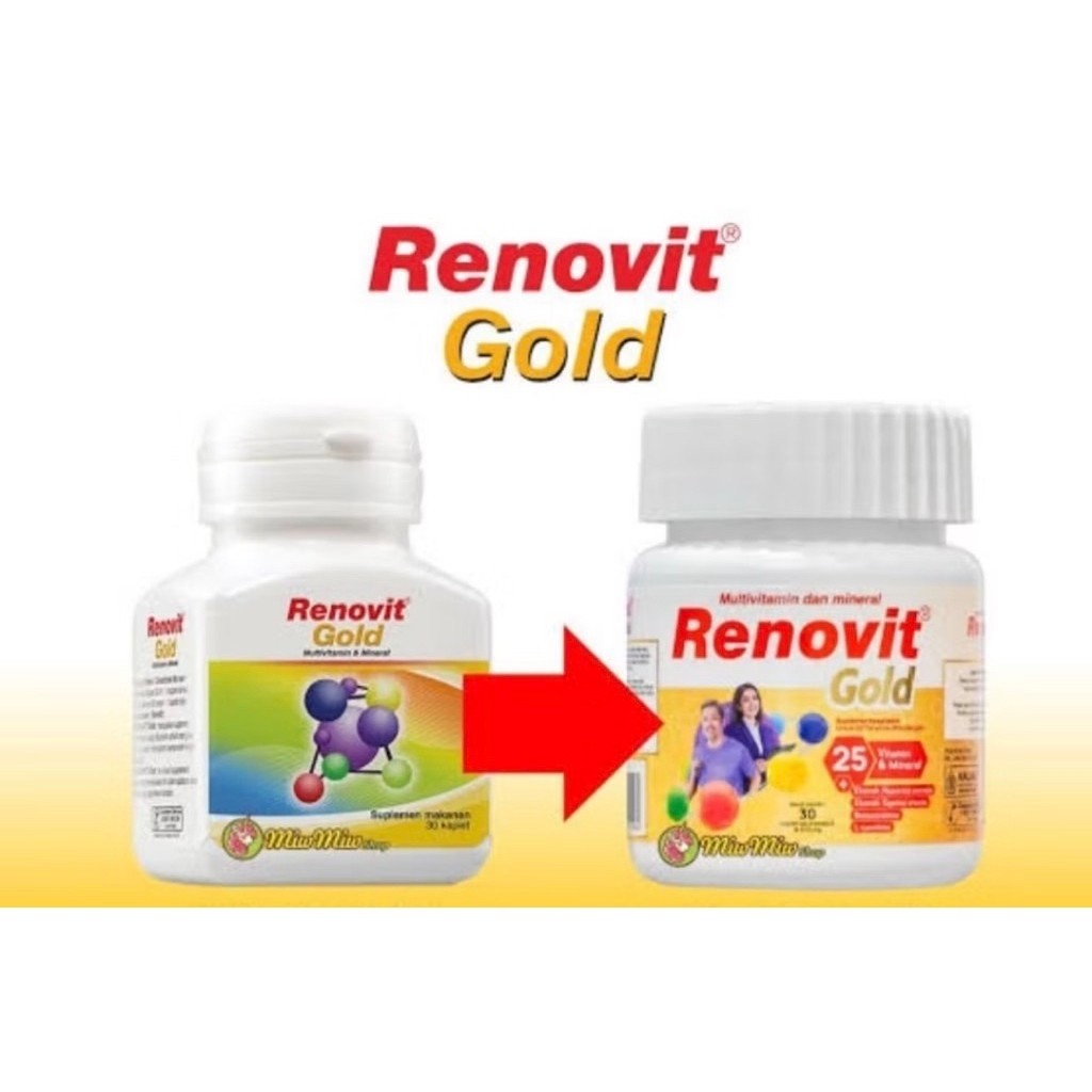 30 Kaplet Multivitamin Renovit Gold untuk Lansia