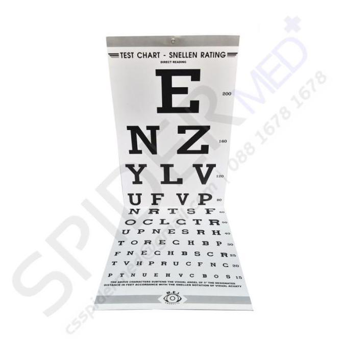 Bst Ready Snellen Chart Bagan / Poster Tes Mata Minus / Huruf Tes Mata Best Seller