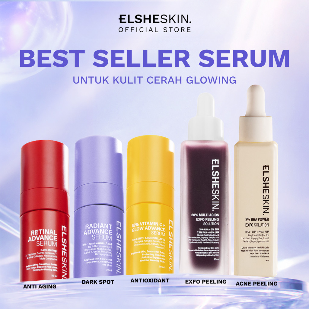 Elsheskin Serum Series - Skincare Serum - Anti-Aging, Brightening, Mencerahkan, Mengatasi Jerawat, F