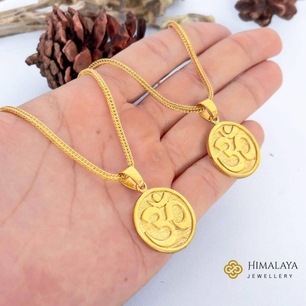 Kalung Cipiran Liontin Bali Omkara Padat Bahan Titanium Himalaya Jewellery Denpasar