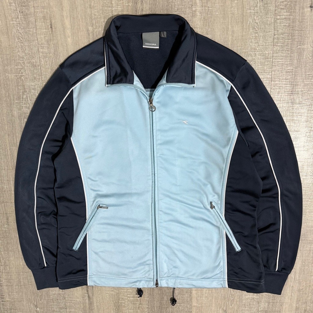Jacket vintage diadora two tone tracktop