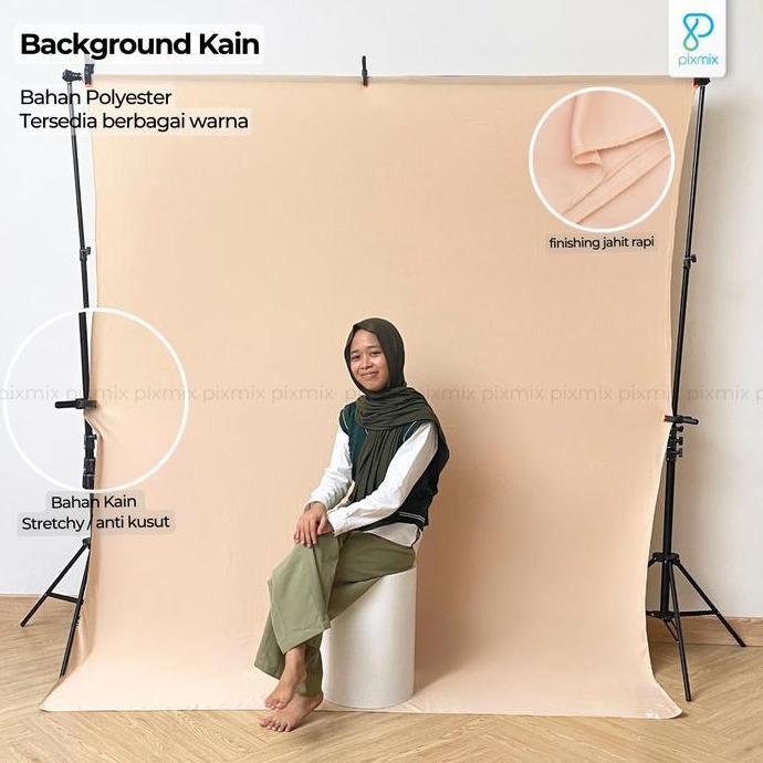 Studio12- Background Foto Studio Polos / Background Foto Kain - 2.4 X 2 Meter