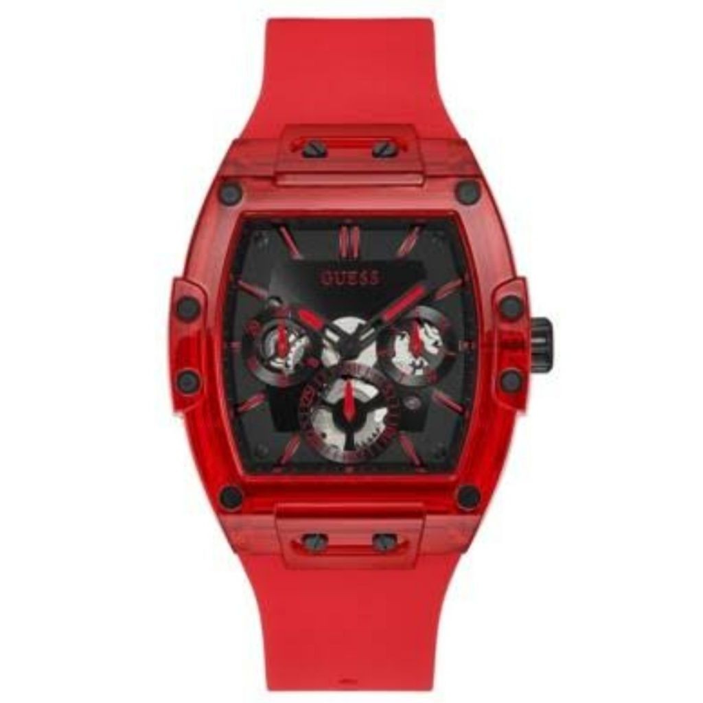 Jam tangan Guess GW0203G5 Karet Merah Pria Original