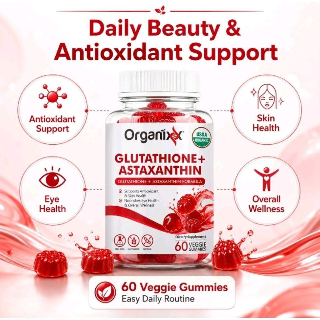 Organixx Gummy Glutathione + Astaxanthin