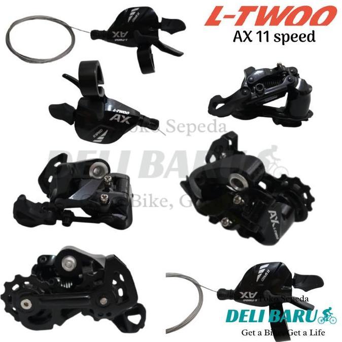 Promo L-TWOO mini groupset 11 speed Ltwoo AX shifter kanan dan RD type short cage sepeda MTB, lipat 