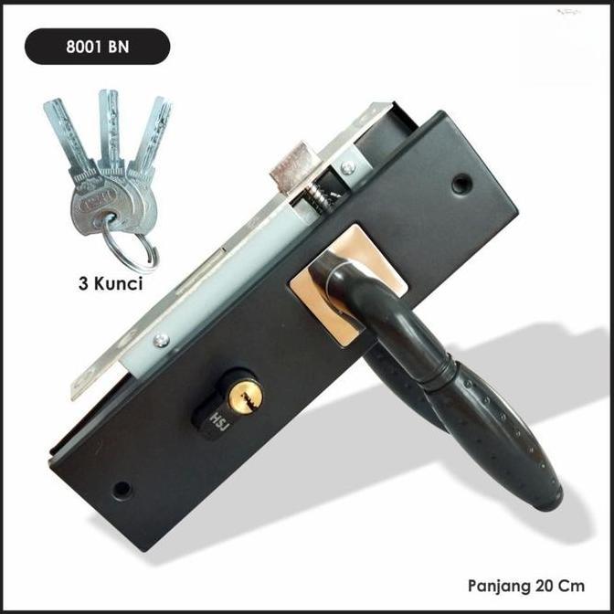 QINGACHO [COD] Handle Pintu Medium 20cm Komplit HJS / Gagang Handel Pintu Rumah Lengkap