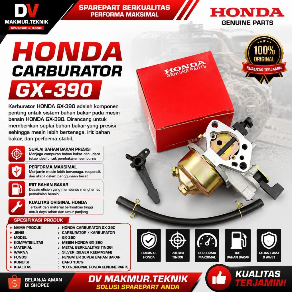 GX390 karburator mesin Honda 13 PK / carburator GX 390 / GX 420