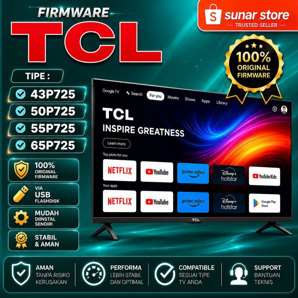 FIRMWARE TV TCL 43P725 50P725 55P725 65P725