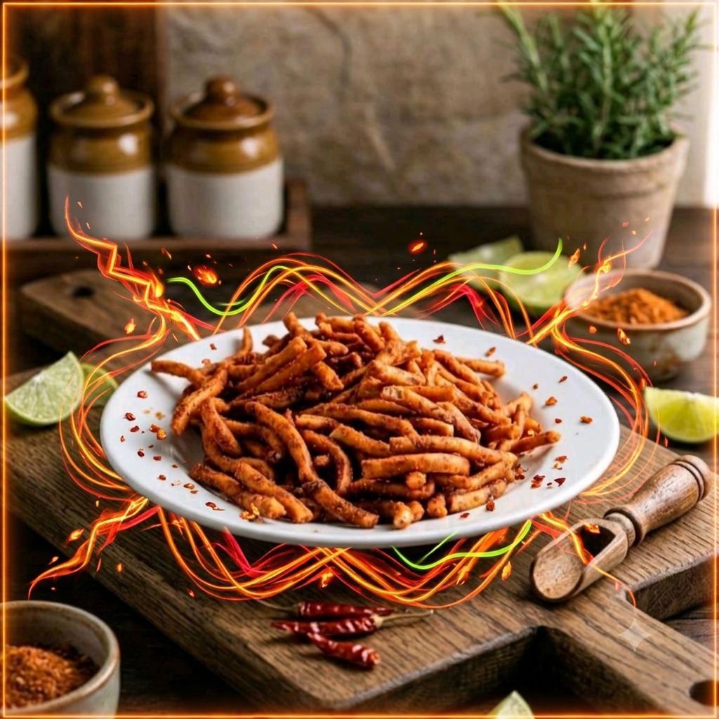 Sistik Pangsit Pedas Daun Jeruk 500gr / Setengah Kilo Keripik Stik Pangsit Pedas Jeruk Gurih Extra D