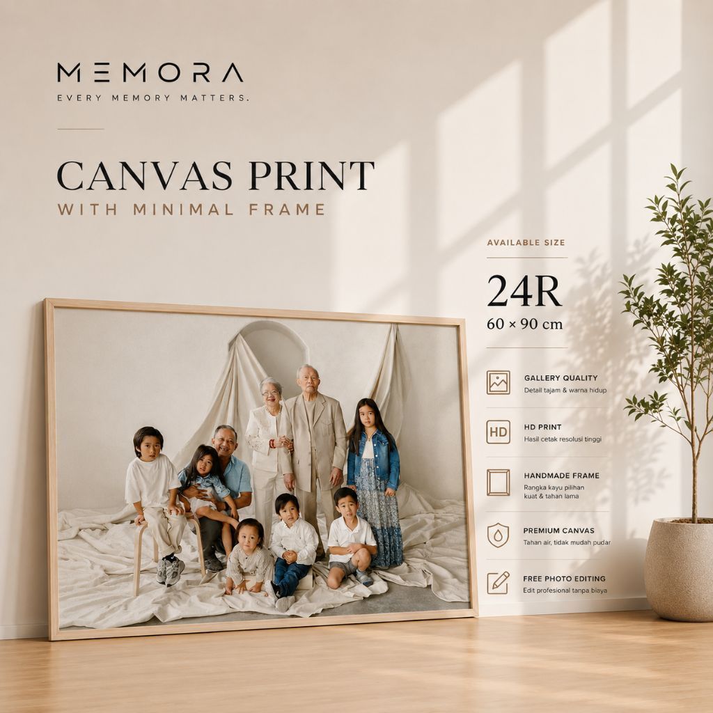 Cetak Foto Kanvas Frame Minimalis 24R ( 60x90cm) || Cetak Foto Kanvas || Cetak Foto || Print Kanvas 