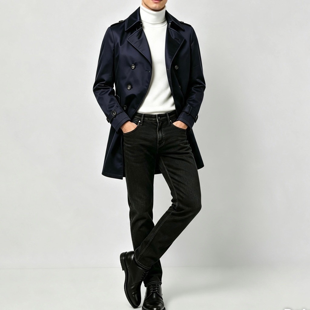 Coat Branded JKY Homme (Hitam) / Coat Branded / Coat cowok