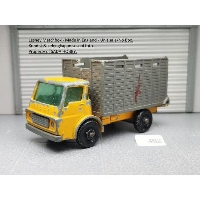 LESNEY MATCHBOX NO 37 DODGE CATTLE TRUCK ENGLAND BAN TUSUK VINTAGE DIECAST UNIT ONLY JUNK HS99