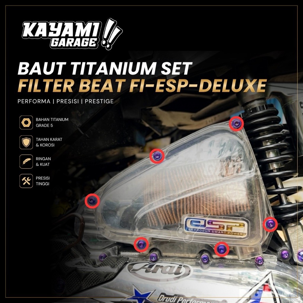 Baut Titanium set filter Beat Fi.Esp.Deluxe