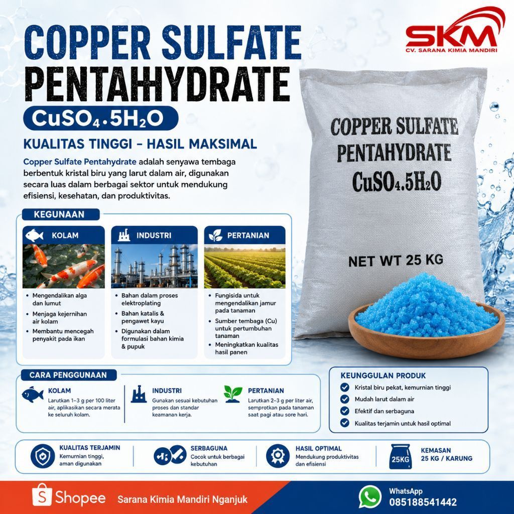 terusi powder / terusi bubuk / tembaga sulfat CUSO4