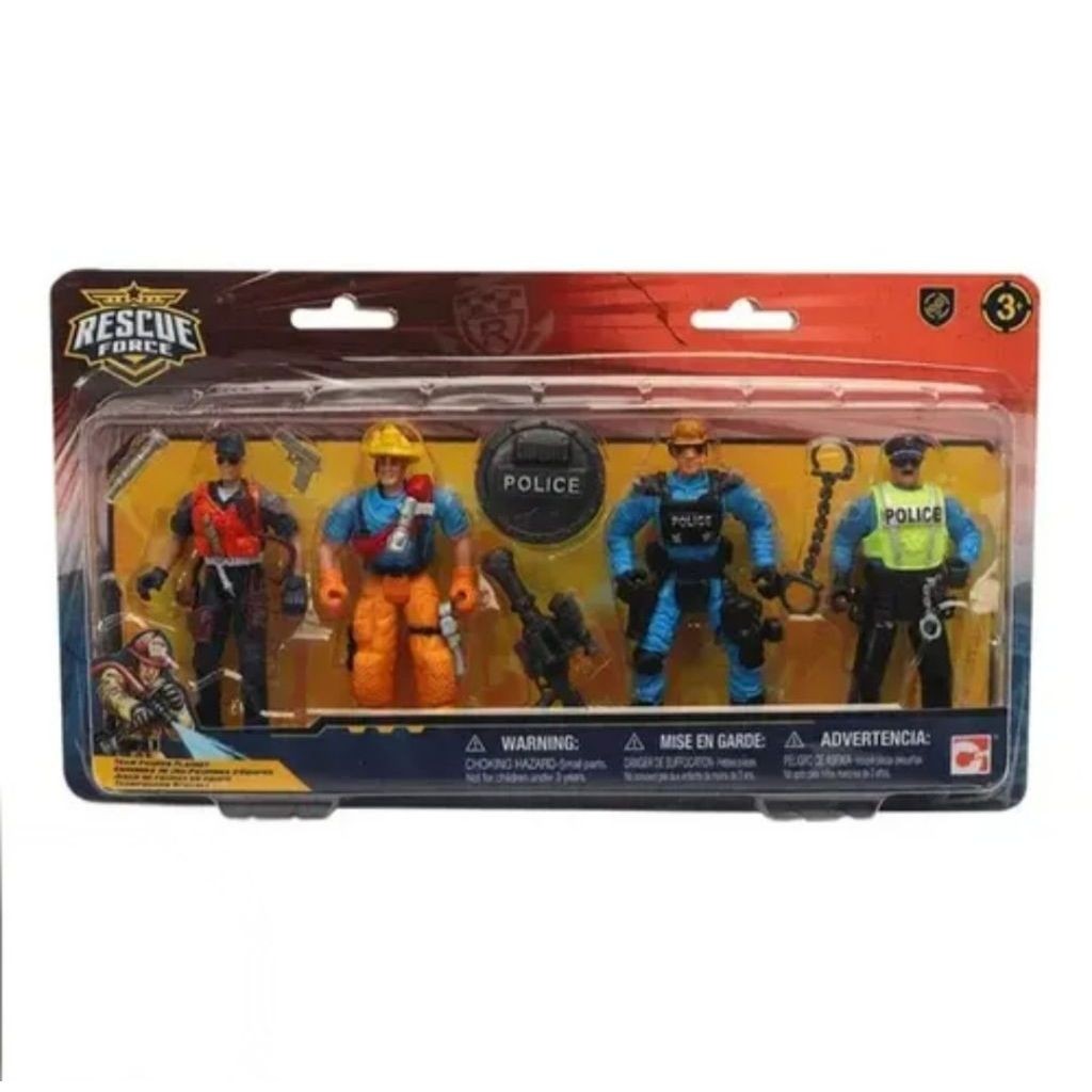 CHAP MEI RESCUE FORCE TEAM FIGURES PLAYSET FIGURE CHAP MEI MAINAN KOLEKSI ANAK ORIGINAL