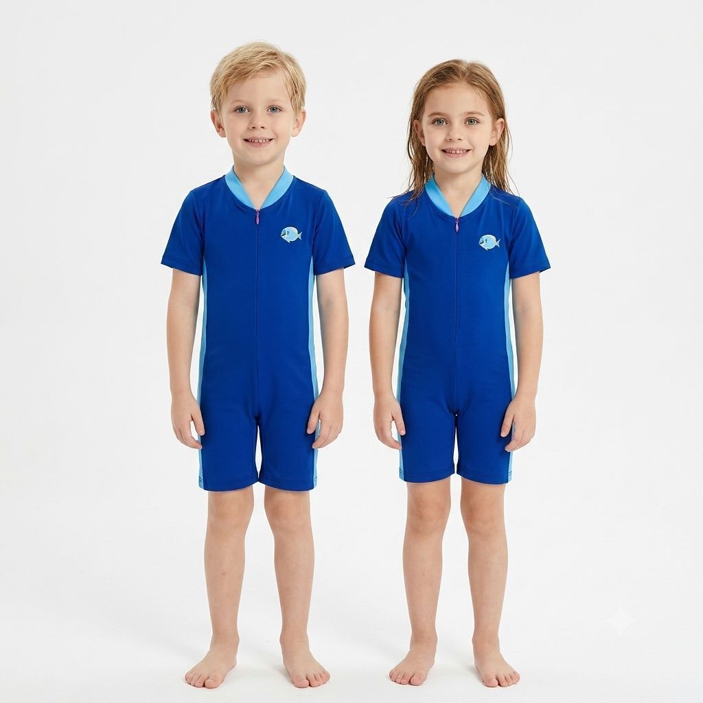 CHIODA 7270 Baju Renang Anak Tangan Pendek Biru