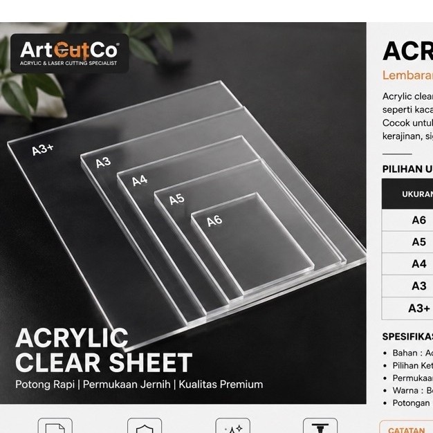 Acrylic Clear Sheet A4