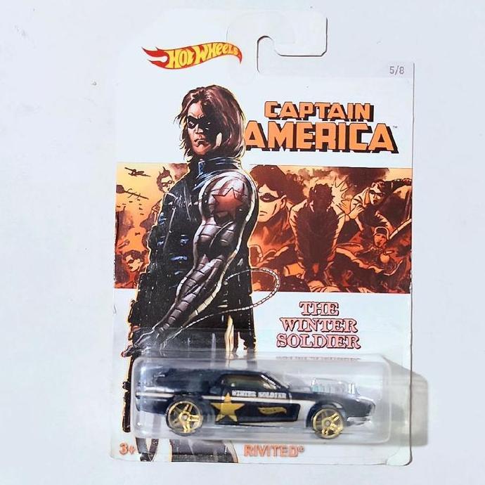 HOT WHEELS RIVITED HITAM 2016 CAPTAIN AMERICA WINTER SOLDIER FTS99