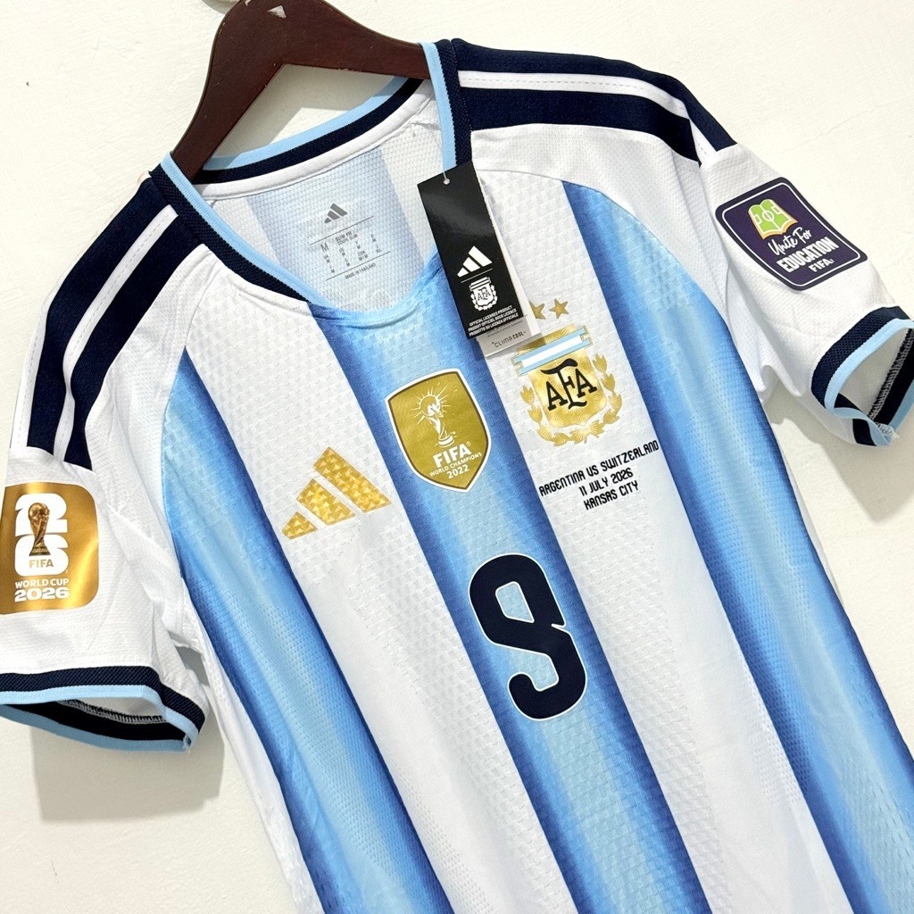 JERSEY ARGENTINA HOME WORLDCUP PIALA DUNIA 2026 SHORTSLEEVE PLAYER ISSUE - J ALVAREZ