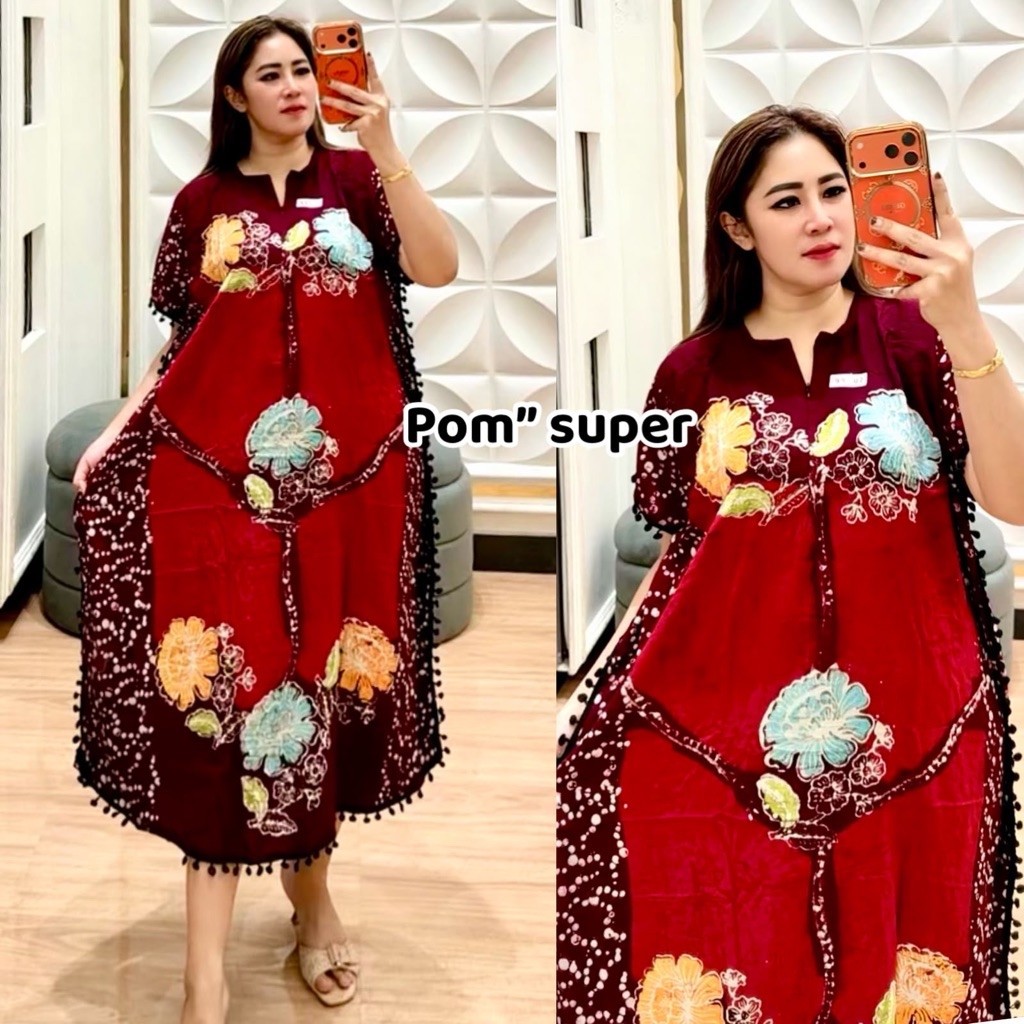 Daster Lowo Pompom Terbaru Jumbo