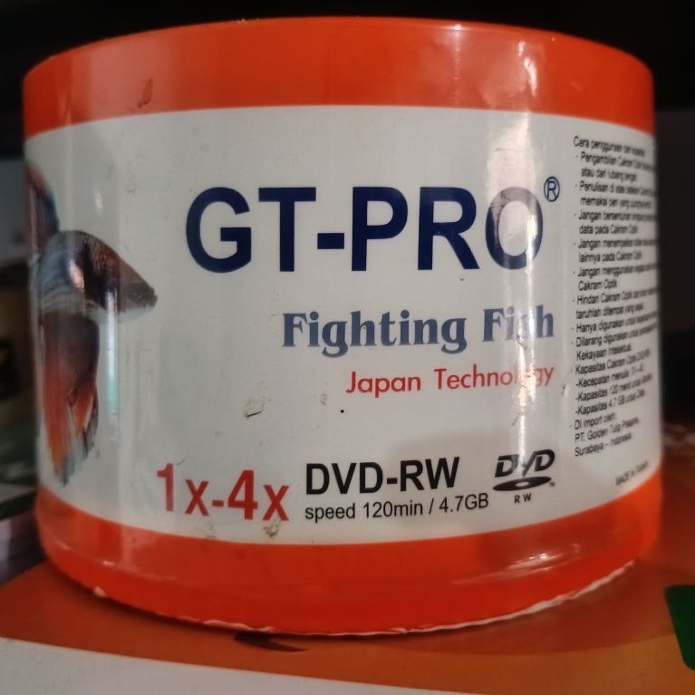 DVD RW GT PRO FIGHTING FISH 1200 min 4.7 GB isi 50