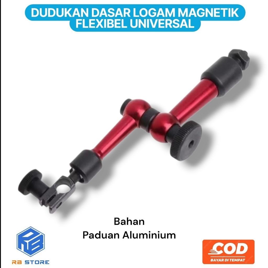 Dudukan Dasar Logam Magnetik Fleksibel Universal untuk Alat Pengukur Dial Lengan Fleksibel Indikator