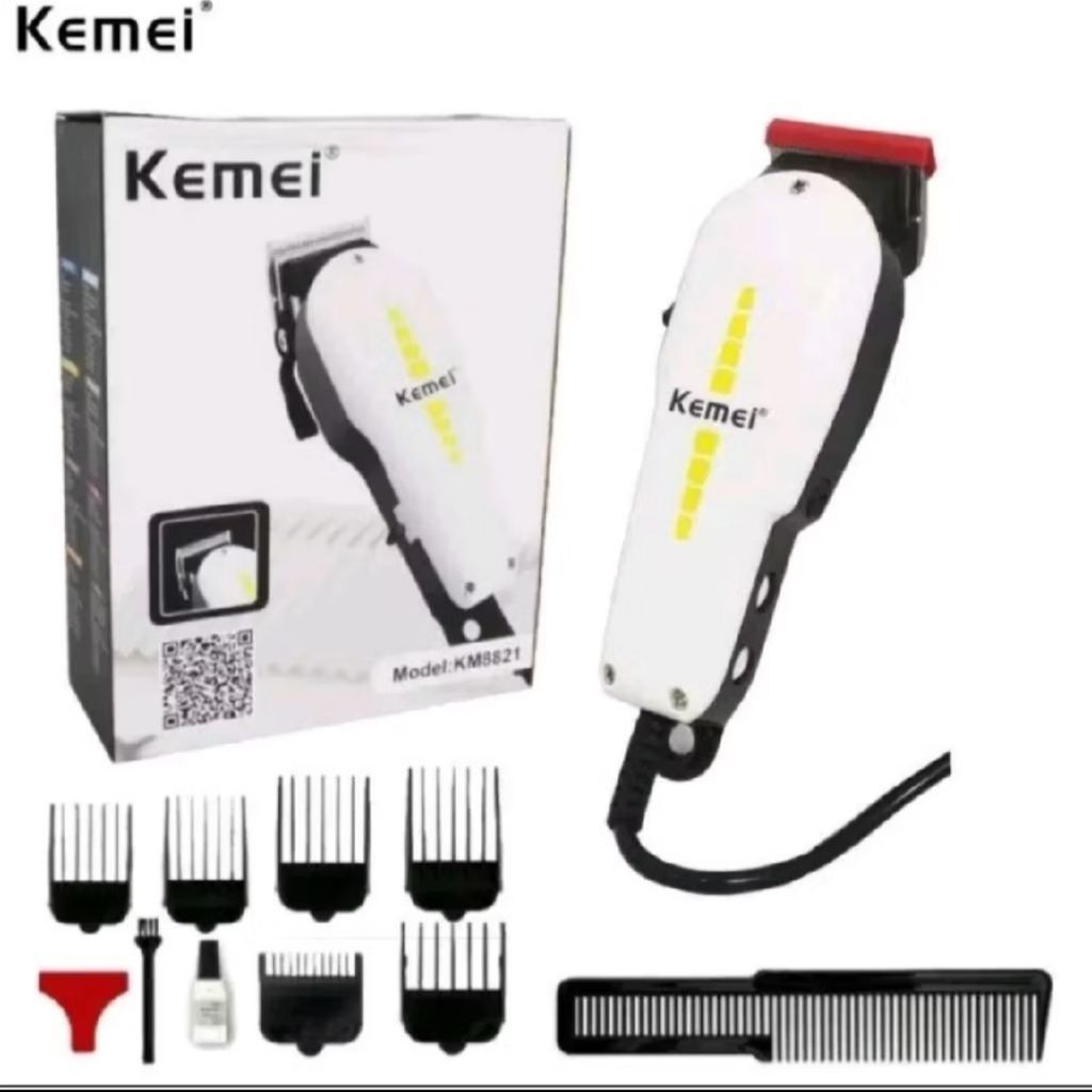 Alat Mesin Cukur Kemei Km 8821 Hair Clipper Shaver Original Elektrik