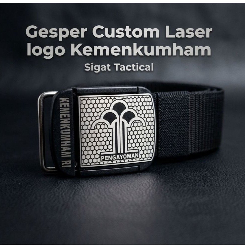 Gesper Custom Logo Kemenkumham / Gesper taktis serbaguna / Gesper outdoor