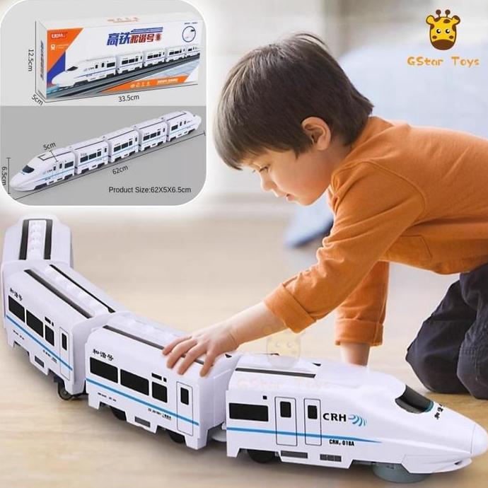 GstarMainan Kereta Api Cepat/Kereta Api Simulasi Kereta Listrik Berkecepatan Tinggi/Mainan Anak Laki