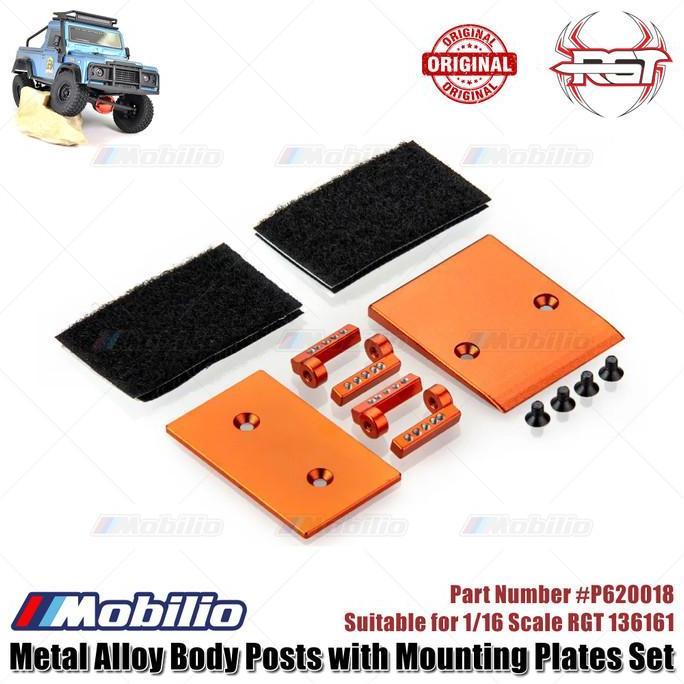 RGT Part #P620018 Metal Alloy Body Posts with Mounting Plates Set Upgrade 136161 RC Crawler Adventur