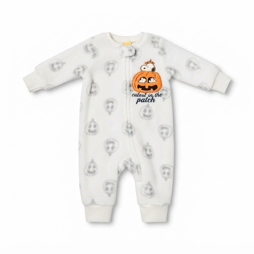 Baju Bayi Jumper Bodysuit Brand Peanuts Cutest in the Patch Unisex Cowok Cewek Size 0-3m - Snoopy Ba
