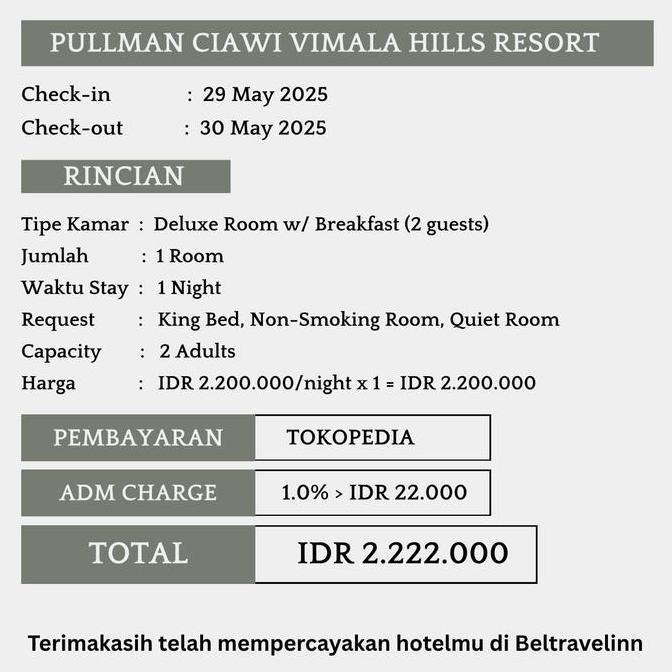 [Gg] Voucher Hotel Pullman Ciawi Vimala Hills Resort