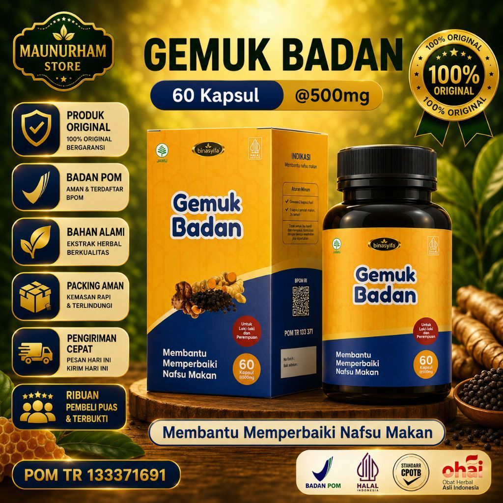 BinaSyifa Gemuk Badan 60 Kapsul | BPOM Halal Original
