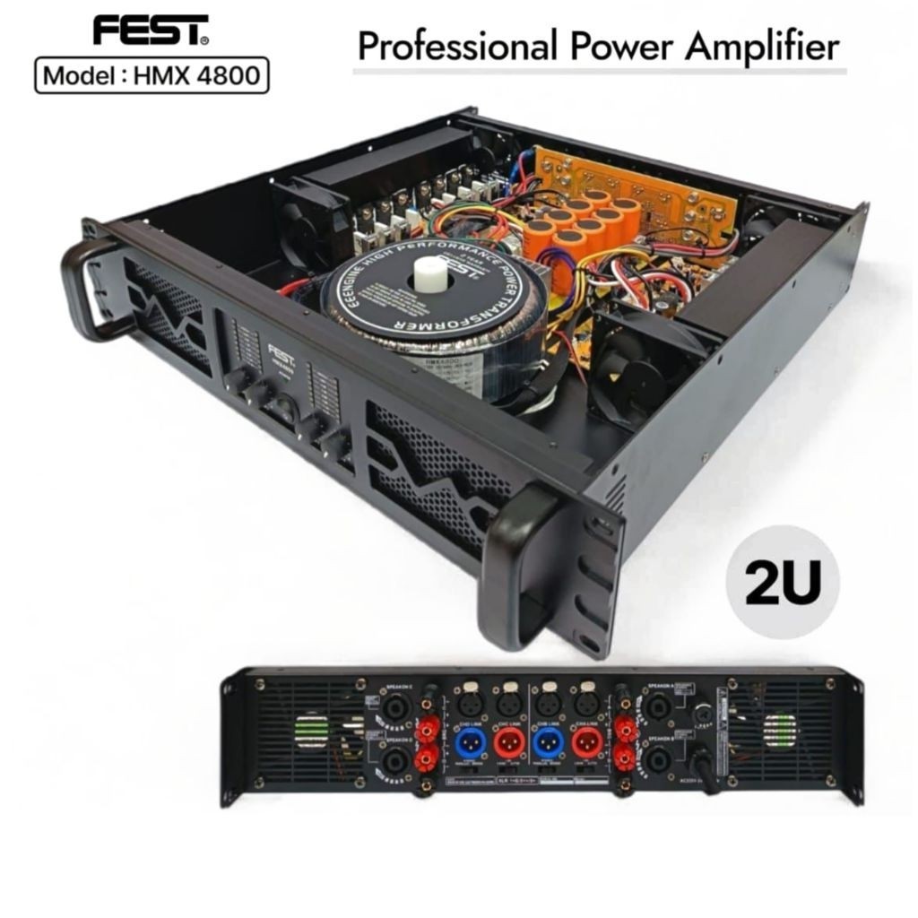 FEST Power Amplifier HMX 4800 4Ch 4x800W Klas H 8 Ohm Original