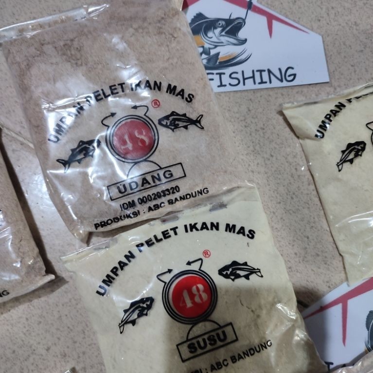UMPAN PANCING ISI 5 PCS PELET IKAN MAS 48 PRODUKSI ABC BANDUNG