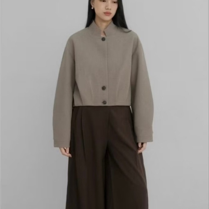 JEDDA-Semi Cropped Blazer (Grain)
