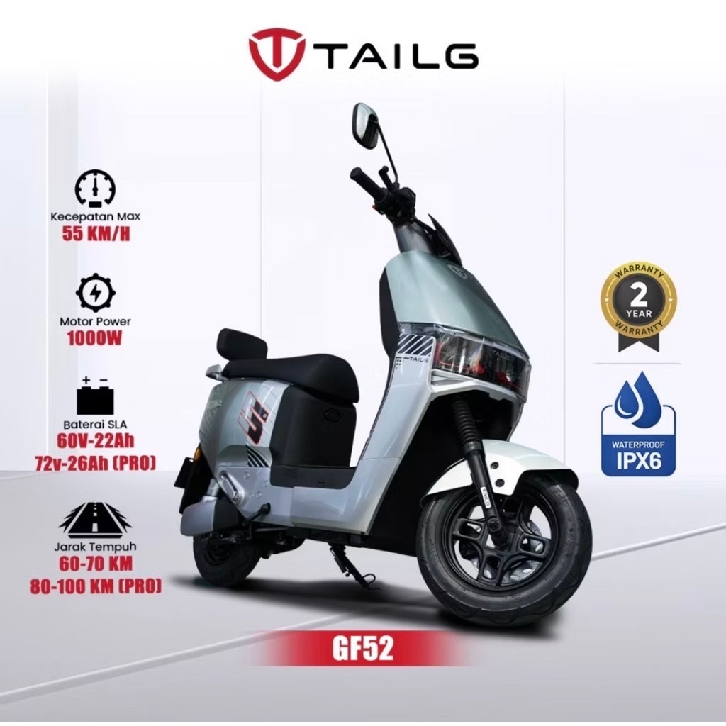 Sepeda Listrik Tailg GF52 & Pro 1000W SLA 60/22Ah