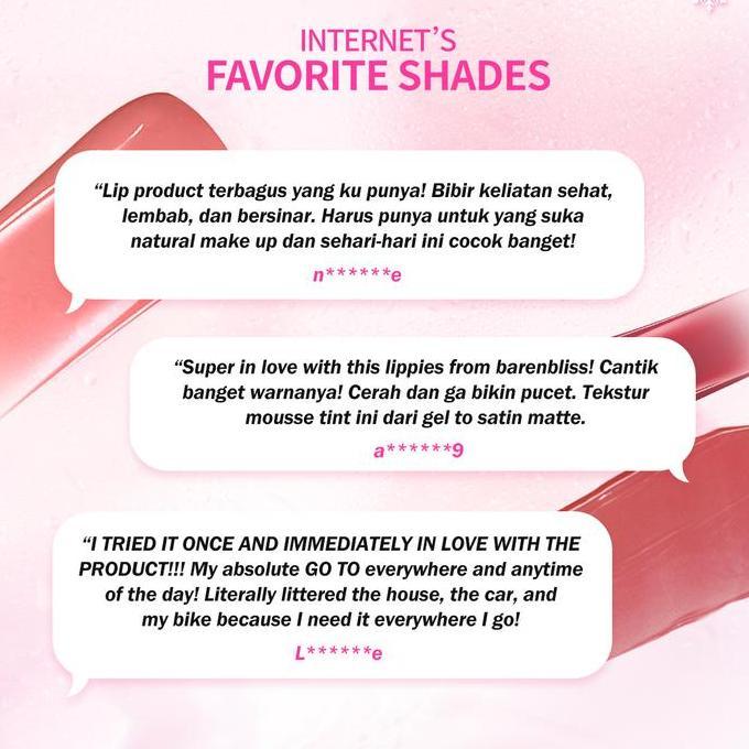 Lovely- Must Havebnb Barenbliss Mix-Match Mini Lip Tint Kit (Mousse Tint And Glow Tint 3Pcs Mini-Pac