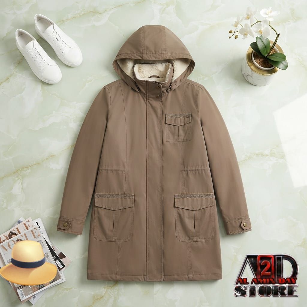 Klein Plus Parka Jacket Kain Coklat