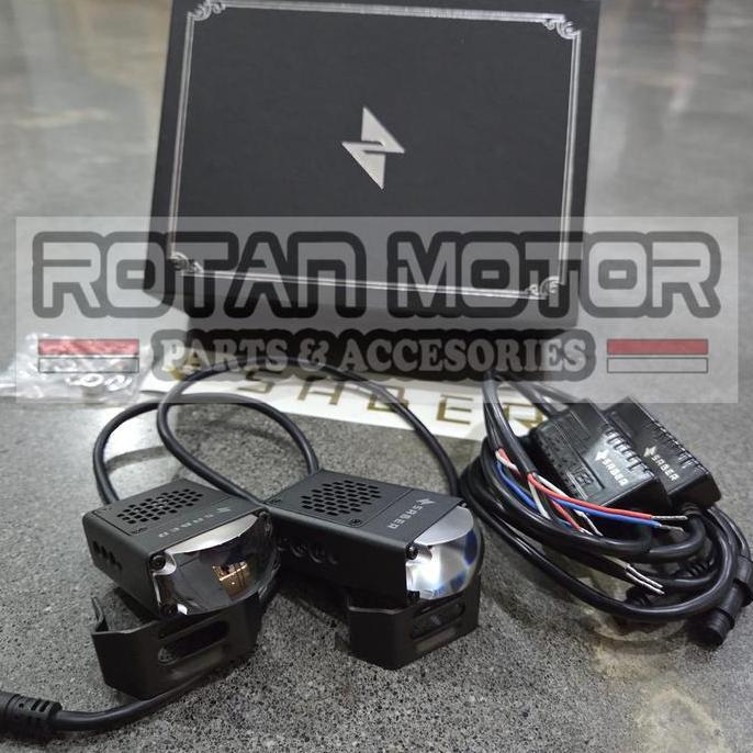 MINI PROJIE Slim SABER SR1 AERO V2 /  SABER SR 1 AERO V2 Blue Lens 2X30W / LAMPU TEMBAK SABER