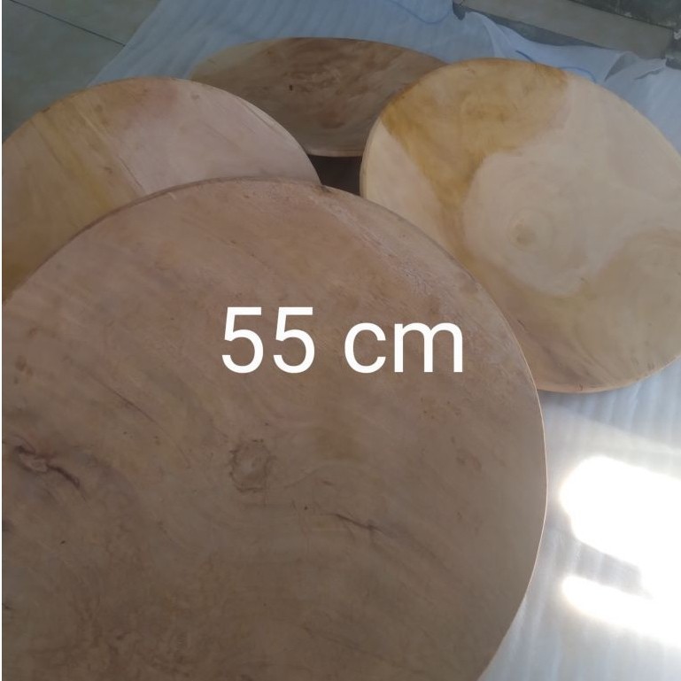 Flowpart0 Dulang Emas Akar Kayu Mahoni Asli Kuat Dan Tahan Lama Ukuran 55 Cm