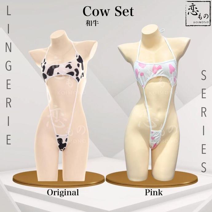 Recommended Koimono Cow Set - Lingerie Kostum Bikini Tema Sapi Baju Tidur Wanita Diskon Sale