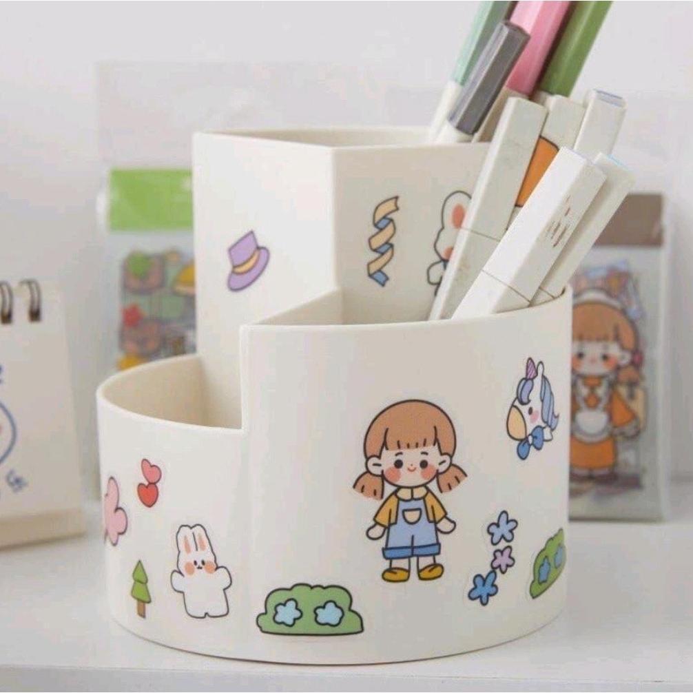 Stiker momo Super Stiker 2D 100 Lembar Sticker Momo Kartun Korea Lucu Anti Air Dekorasi Scrapbook St