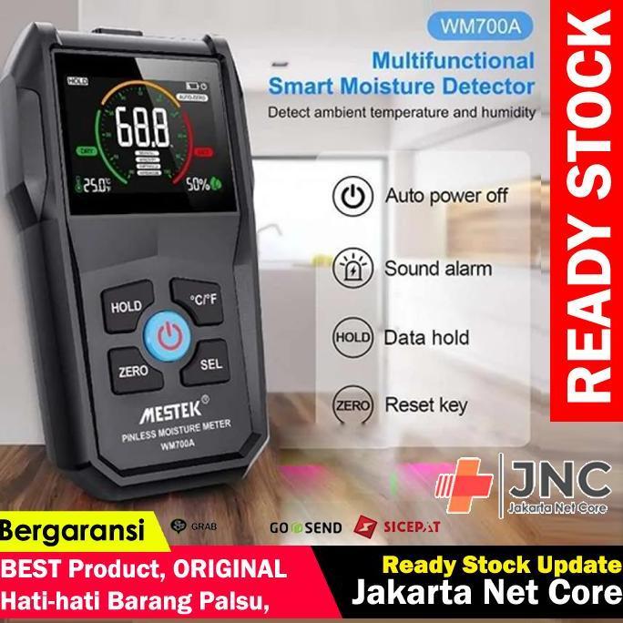 Moisture Meter Mestek WM700A Pinless Wood Concrete MC Tester Tembok