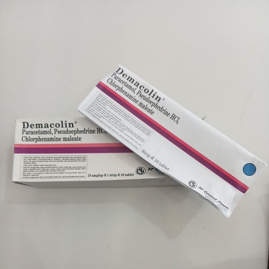 Demacolin -paracetamol,pseudoephedrine hcl,chlorphenamine maleate