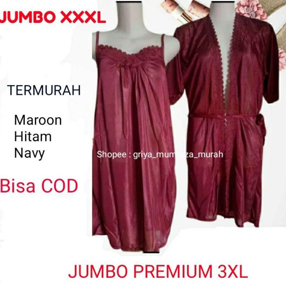 Gratis Ongkir Baju Tidur Kimono Wanita Jumbo 3Xl Ld 120Cm - Kimono Sexy Lingerie - Piyama Tidur Jumb